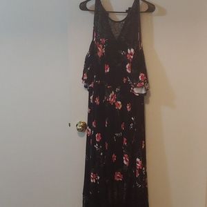 Cold shoulder maxi dress